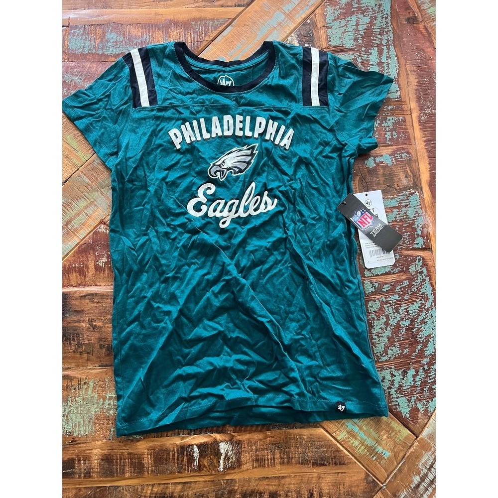 Women's 47 Brand Philadelphia Eagles v neck Shirt Size Medium NWT